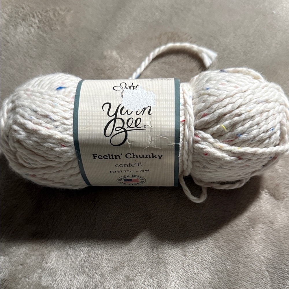 Feelin’ Chunky yarn in Color Confetti, Cotton Blend Chunky Yarn